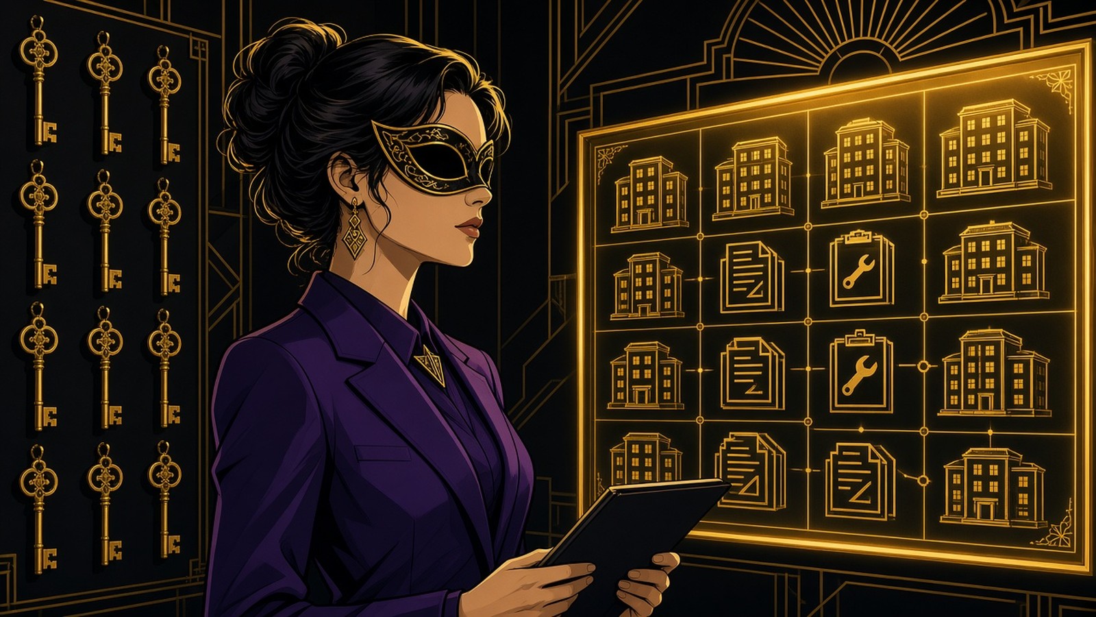 Boojee PM — masked comic noir property management