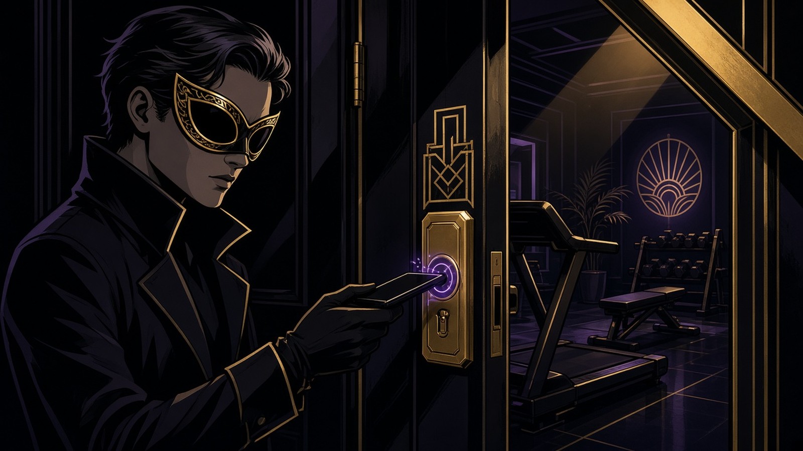 Boojee Access — masked comic noir smart access